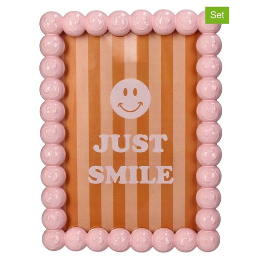 Kersten Ramki (2 szt.) &quot;Smiley&quot; w kolorze jasnoróżowym na zdjęcia ze sklepu Limango Polska w kategorii Ramki na zdjęcia - zdjęcie 179244572