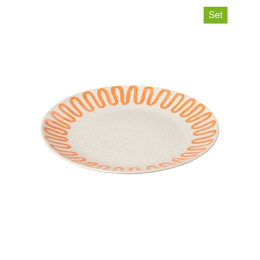 J Line Talerze obiadowe (4 szt.) w kolorze pomarańczowym - Ø 27 cm ze sklepu Limango Polska w kategorii Talerze - zdjęcie 179244624