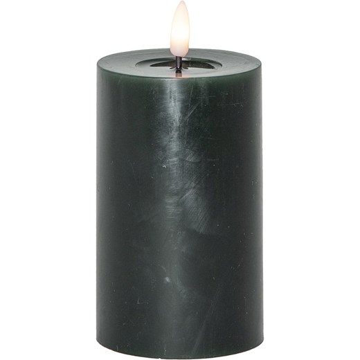 STAR Trading Świeca LED w kolorze ciemnozielonym - wys. 15 x Ø 7,5 cm ze sklepu Limango Polska w kategorii Świeczniki - zdjęcie 179244634