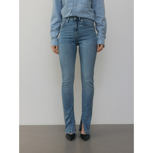 Reserved - Jeansy slim z wysokim stanem - niebieski ze sklepu Reserved w kategorii Jeansy damskie - zdjęcie 179245664