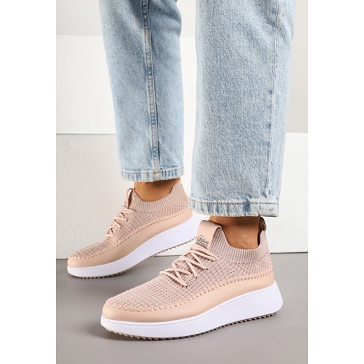 Różowe Buty Sportowe Sneakersy z Elastycznym Cholewkami Liovanya ze sklepu born2be.pl w kategorii Buty sportowe damskie - zdjęcie 179246422