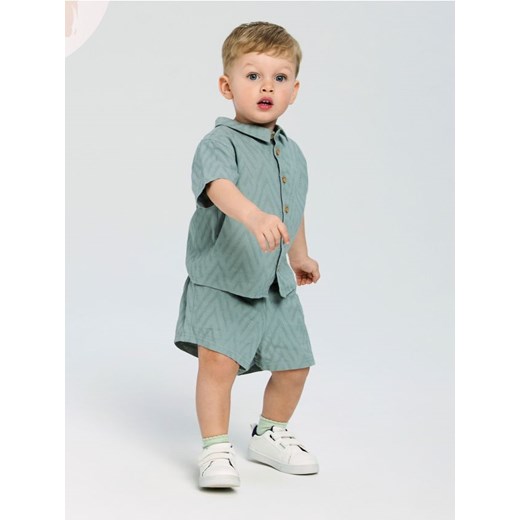 Sinsay - Szorty z żakardowej tkaniny - zielony - id: 914DB-97X - marki Sinsay - 179248481 Sinsay - Szorty z żakardowej tkaniny - zielony ze sklepu Sinsay w kategorii Spodenki niemowlęce - zdjęcie 179248481