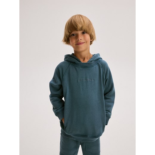 Reserved - Bluza oversize z kapturem - ciemny turkus ze sklepu Reserved w kategorii Bluzy chłopięce - zdjęcie 179248783