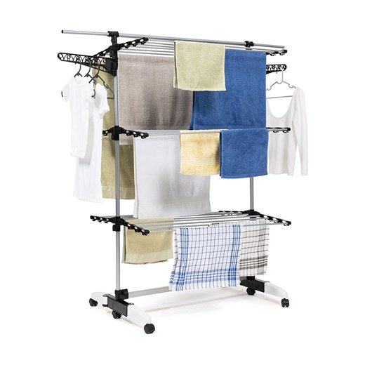 IDOMYA Essentials Suszarka w kolorze srebrnym na pranie - 105 x 150 x 67 cm ze sklepu Limango Polska w kategorii Akcesoria łazienkowe - zdjęcie 179249313