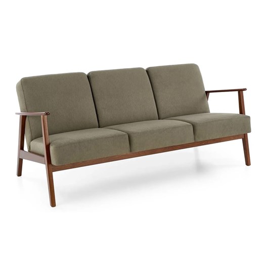 Oliwkowa tapicerowana sofa 3-osobowa w stylu vintage - Alexander 5X ze sklepu Edinos.pl w kategorii Sofy i kanapy - zdjęcie 179249524
