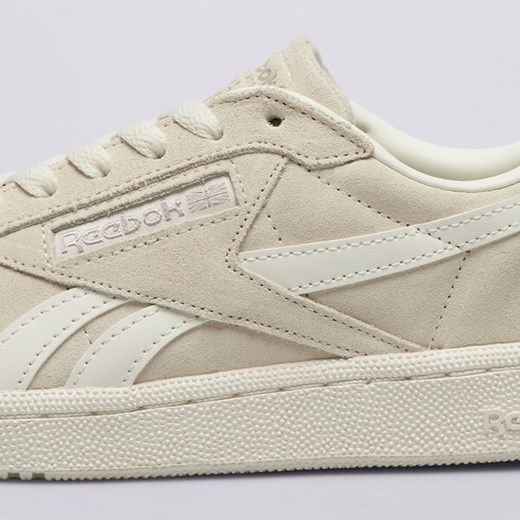 Beżowe buty sportowe damskie Reebok sznurowane na wiosnę 