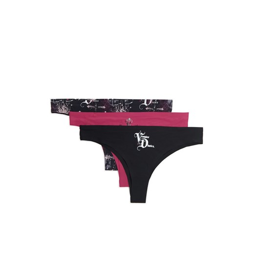 Cropp - 3 pack majtek Pamiętniki Wampirów - wielobarwny ze sklepu Cropp w kategorii Majtki damskie - zdjęcie 179250370