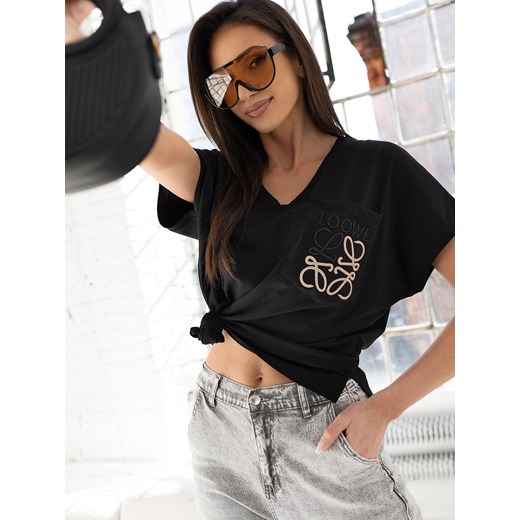 bluzka bellezza czarna one size ze sklepu UBRA w kategorii Bluzki damskie - zdjęcie 179251053