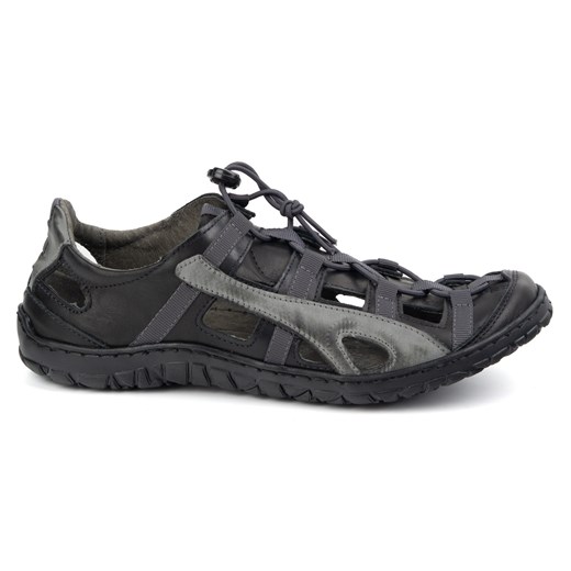 Buty męskie skórzane przewiewne rowerowe 262KZ czarne ze sklepu butyolivier w kategorii Półbuty męskie - zdjęcie 179251440