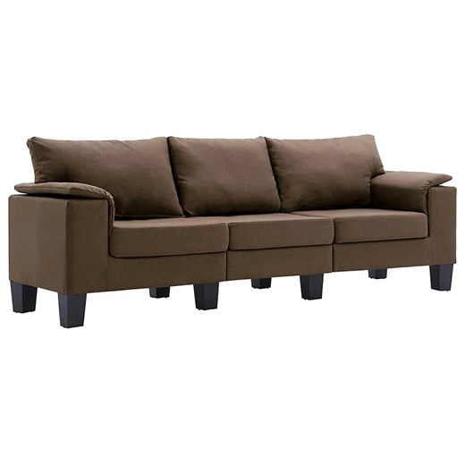 3-osobowa brązowa sofa z podłokietnikami - Ezof 3Q ze sklepu Edinos.pl w kategorii Sofy i kanapy - zdjęcie 179251570