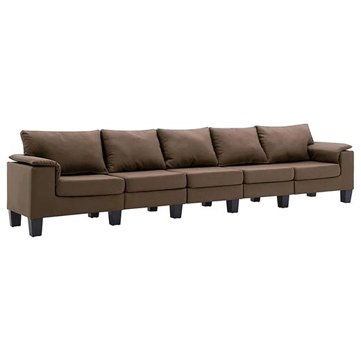 Pięcioosobowa ekskluzywna brązowa sofa - Ezof 5Q ze sklepu Edinos.pl w kategorii Sofy i kanapy - zdjęcie 179251640