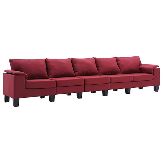 Pięcioosobowa ekskluzywna czerwona sofa - Ezof 5Q ze sklepu Edinos.pl w kategorii Sofy i kanapy - zdjęcie 179251670
