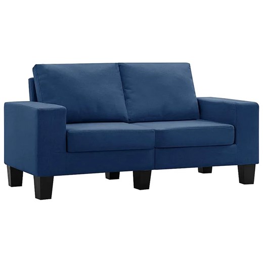 2-osobowa sofa niebieska z podłokietnikami - Magnex 2Q ze sklepu Edinos.pl w kategorii Sofy i kanapy - zdjęcie 179251690