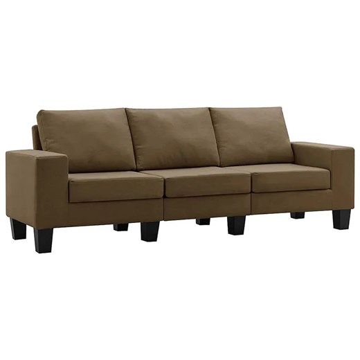 3-osobowa brązowa sofa z podłokietnikami - Magnex 3Q ze sklepu Edinos.pl w kategorii Sofy i kanapy - zdjęcie 179251730