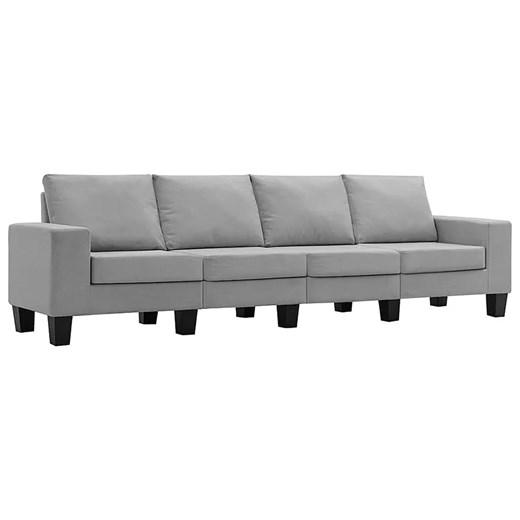 4-osobowa jasnoszara sofa z poduszkami - Magnex 4Q ze sklepu Edinos.pl w kategorii Sofy i kanapy - zdjęcie 179251750