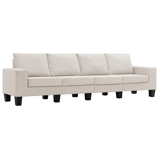 4-osobowa kremowa sofa z poduszkami - Magnex 4Q ze sklepu Edinos.pl w kategorii Sofy i kanapy - zdjęcie 179251760