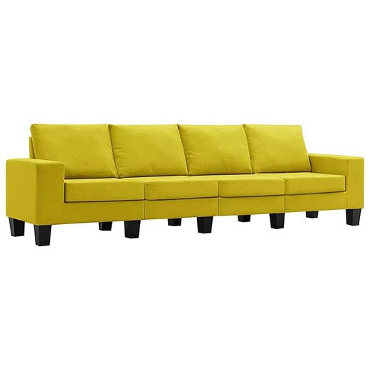 Ponadczasowa 4-osobowa żółta sofa - Magnex 4Q ze sklepu Edinos.pl w kategorii Sofy i kanapy - zdjęcie 179251790