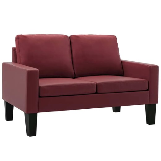 Minimalistyczna bordowa sofa - Revex 2X ze sklepu Edinos.pl w kategorii Sofy i kanapy - zdjęcie 179252223