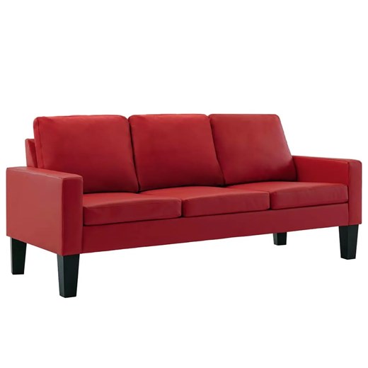 Czerwona sofa minimalistyczna - Revex 3X ze sklepu Edinos.pl w kategorii Sofy i kanapy - zdjęcie 179252254