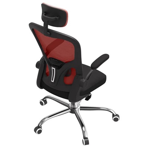 Czerwony fotel obrotowy do biurka - Sefilo Elior One Size Edinos.pl