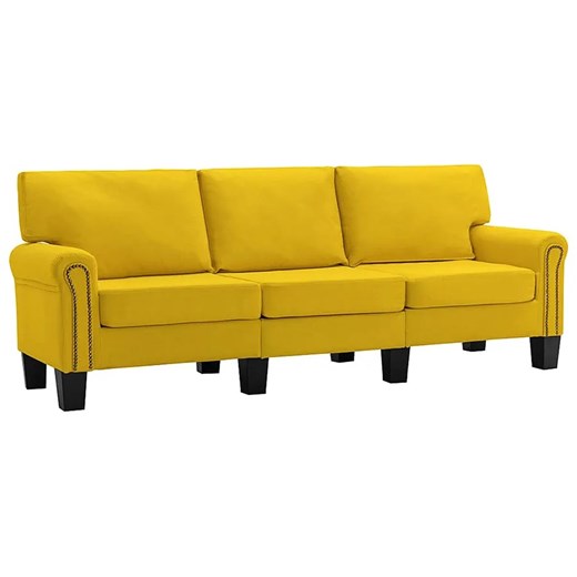 Luksusowa trzyosobowa żółta sofa - Dionas 3X ze sklepu Edinos.pl w kategorii Sofy i kanapy - zdjęcie 179253180