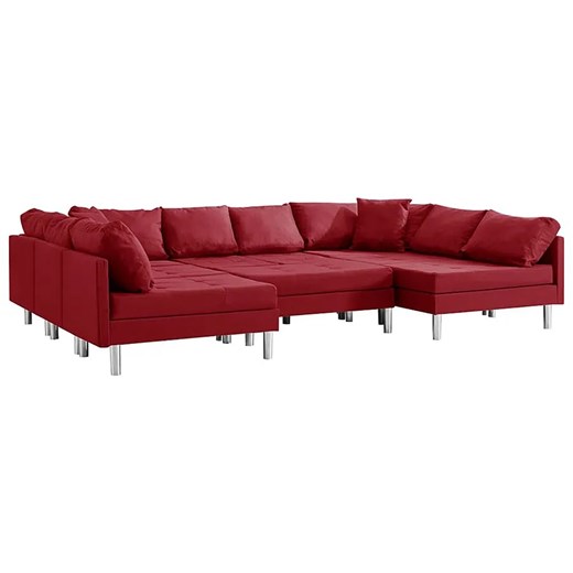 Sofa modułowa z tkaniny czerwone wino - Basket 9Q ze sklepu Edinos.pl w kategorii Sofy i kanapy - zdjęcie 179253434