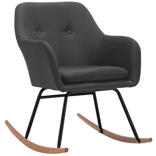 Ciemnoszary nowoczesny fotel bujany – Wacio ze sklepu Edinos.pl w kategorii Fotele - zdjęcie 179253694