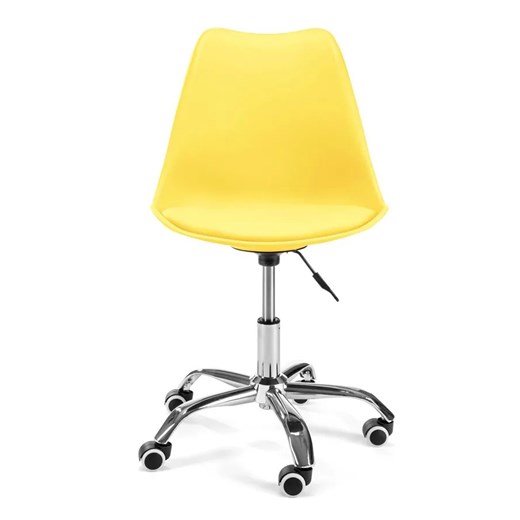 Nowoczesny fotel obrotowy żółty - Aranox ze sklepu Edinos.pl w kategorii Fotele - zdjęcie 179254092