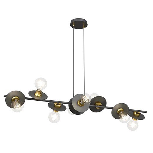 Nowoczesna czarno-złota duża lampa wisząca  - D160-Sereni ze sklepu Edinos.pl w kategorii Lampy wiszące - zdjęcie 179256113