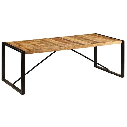 Brązowy stół w stylu loftowym 100x220 L8-M70 ze sklepu Edinos.pl w kategorii Stoły - zdjęcie 179256222