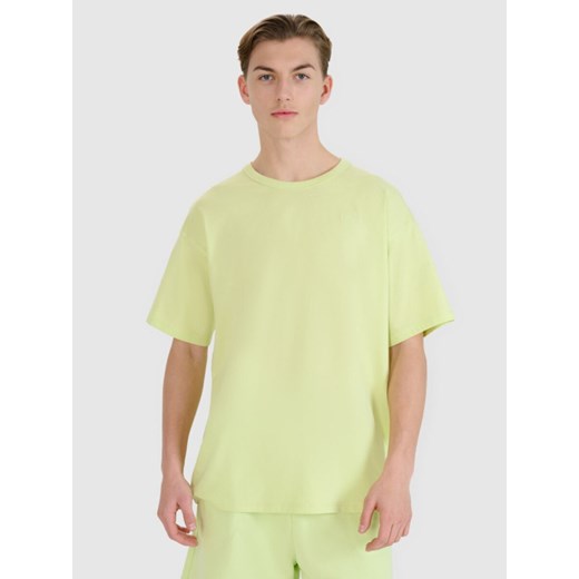 T-shirt oversize uniseks 4F 4FWSS25TTSHU1972 - zielony ze sklepu Sportstylestory.com w kategorii T-shirty męskie - zdjęcie 179257314