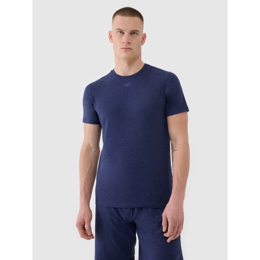 Męska koszulka treningowa 4F 4FWSS25TFTSM1344 - granatowa ze sklepu Sportstylestory.com w kategorii T-shirty męskie - zdjęcie 179257824