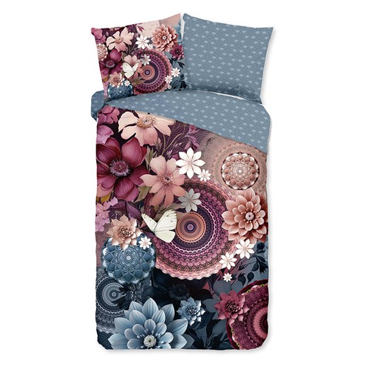 Hip Komplet pościeli satynowej "Asher" w kolorze fioletowo-niebieskim ze sklepu Limango Polska w kategorii Pościele - zdjęcie 179258282