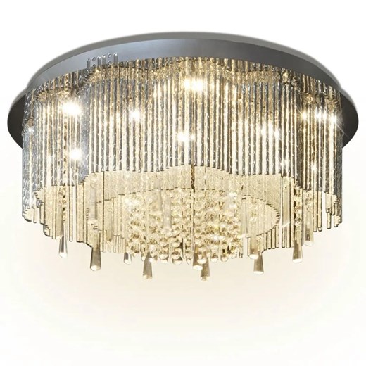Okrągły kryształowy żyrandol LED - E1000-Wixus ze sklepu Edinos.pl w kategorii Lampy wiszące - zdjęcie 179258812
