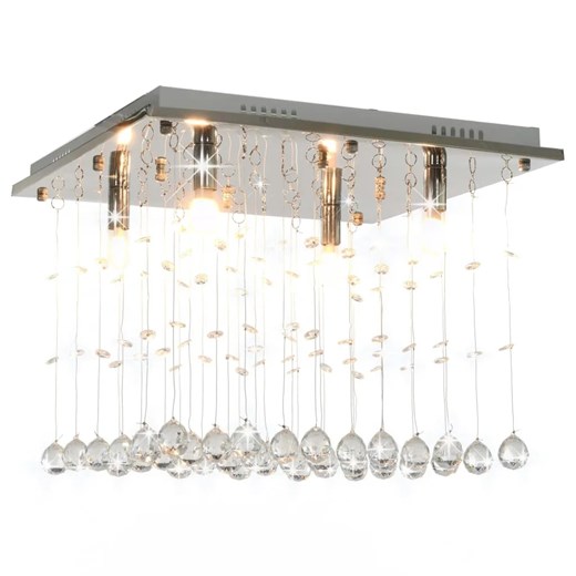 Kwadratowa lampa sufitowa w stylu glamour - EX163-Hida ze sklepu Edinos.pl w kategorii Lampy sufitowe - zdjęcie 179259173