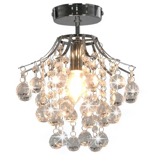 Srebrna lampa sufitowa w stylu glamour - EX166-Ular ze sklepu Edinos.pl w kategorii Lampy sufitowe - zdjęcie 179259180
