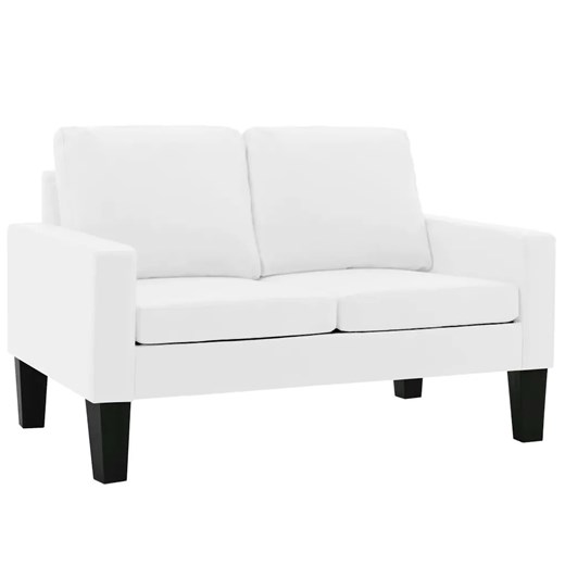 Biała tapicerowana sofa 2-osobowa - Revex 2X ze sklepu Edinos.pl w kategorii Sofy i kanapy - zdjęcie 179259750