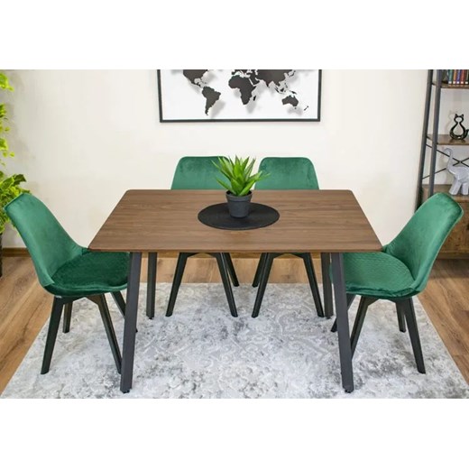 Industrialny stół do jadalni z jesionowym blatem - Reneste Elior One Size Edinos.pl