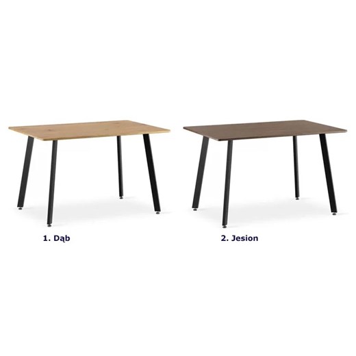 Industrialny stół do jadalni z jesionowym blatem - Reneste Elior One Size Edinos.pl