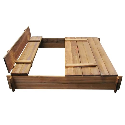 Zamykana piaskownica z ławeczkami - Damda ze sklepu Edinos.pl w kategorii Pozostałe wyposażenie ogrodowe - zdjęcie 179261162