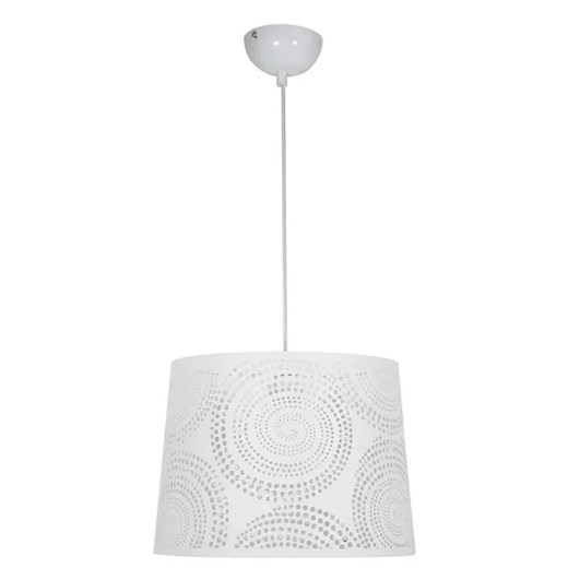Abażurowa lampa wisząca ze wzorem w kropki - V052-Palmier ze sklepu Edinos.pl w kategorii Lampy wiszące - zdjęcie 179261181