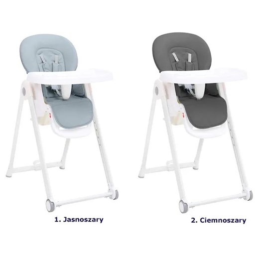 Jasnoszare krzesełko do karmienia dla dziecka - Hauk Elior One Size Edinos.pl