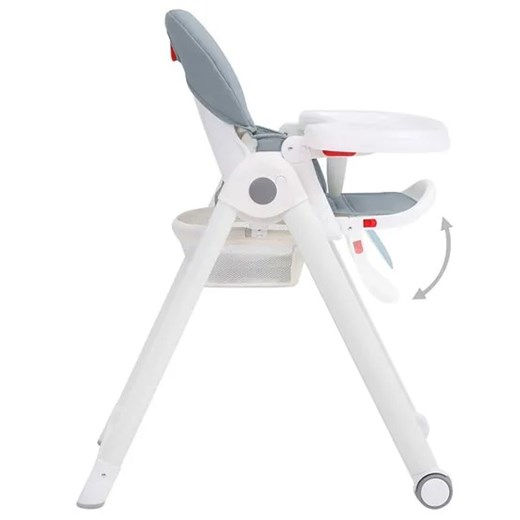 Jasnoszare krzesełko do karmienia dla dziecka - Hauk Elior One Size Edinos.pl