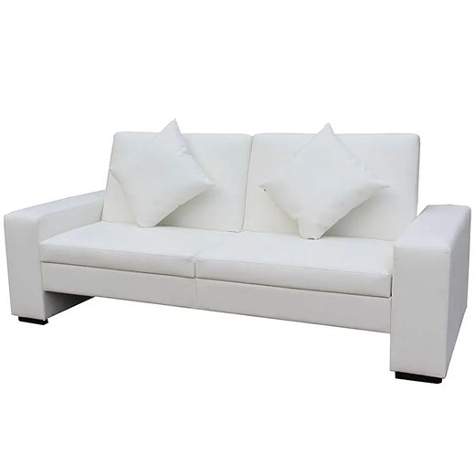 Luksusowa rozkładana biała sofa - Mellia ze sklepu Edinos.pl w kategorii Sofy i kanapy - zdjęcie 179262964