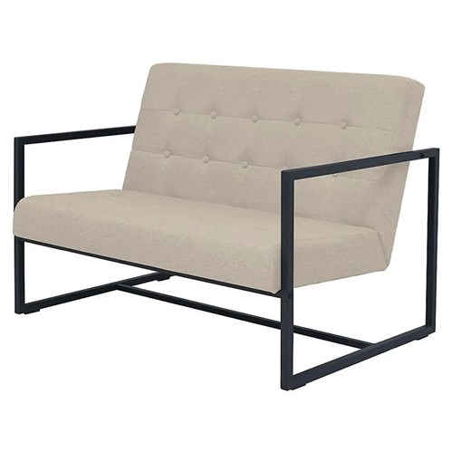 Zgrabna 2-osobowa sofa Aparro - kremowa ze sklepu Edinos.pl w kategorii Sofy i kanapy - zdjęcie 179263013