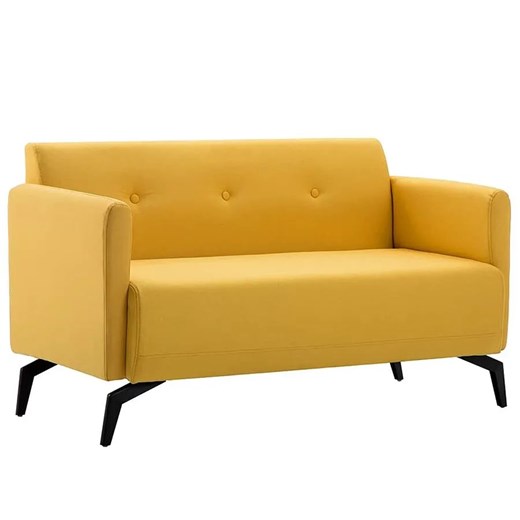 Stylowa 2-osobowa sofa Skoma 2X - żółta ze sklepu Edinos.pl w kategorii Sofy i kanapy - zdjęcie 179263190
