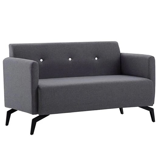 Stylowa 2-osobowa sofa Skoma 2X - ciemnoszara ze sklepu Edinos.pl w kategorii Sofy i kanapy - zdjęcie 179263200