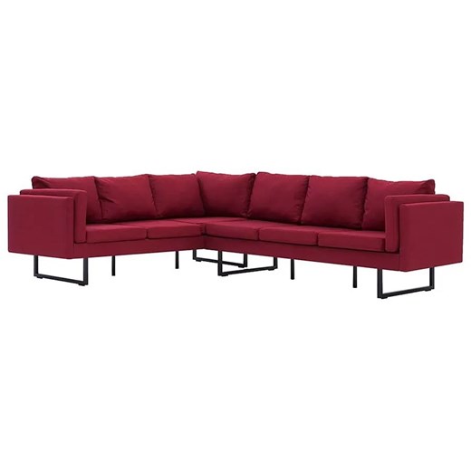 Przestronna sofa narożna Selwa - czerwona ze sklepu Edinos.pl w kategorii Narożniki - zdjęcie 179263761