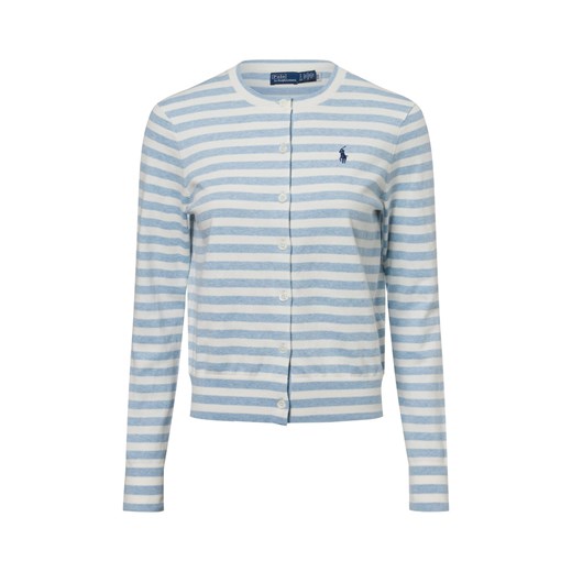 Polo Ralph Lauren Kardigan damski Kobiety Bawełna jasnoniebieski w paski ze sklepu vangraaf w kategorii Swetry damskie - zdjęcie 179267240