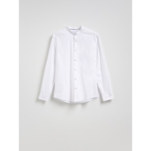 Reserved - Bawełniana koszula slim fit - biały ze sklepu Reserved w kategorii Koszule męskie - zdjęcie 179268223